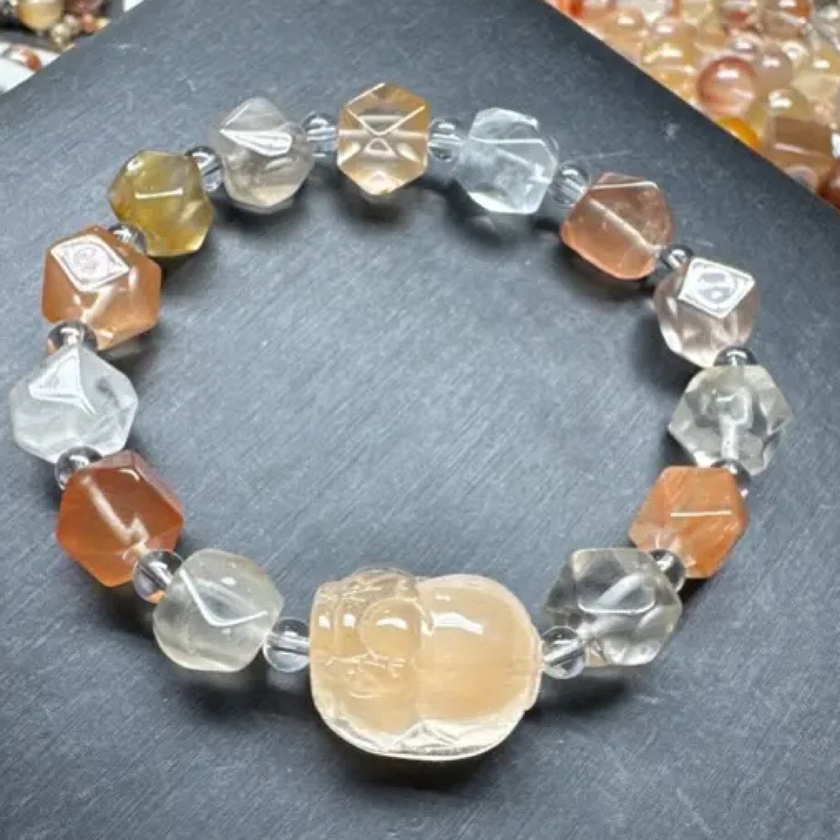 手链 天然兔毛八凌手串