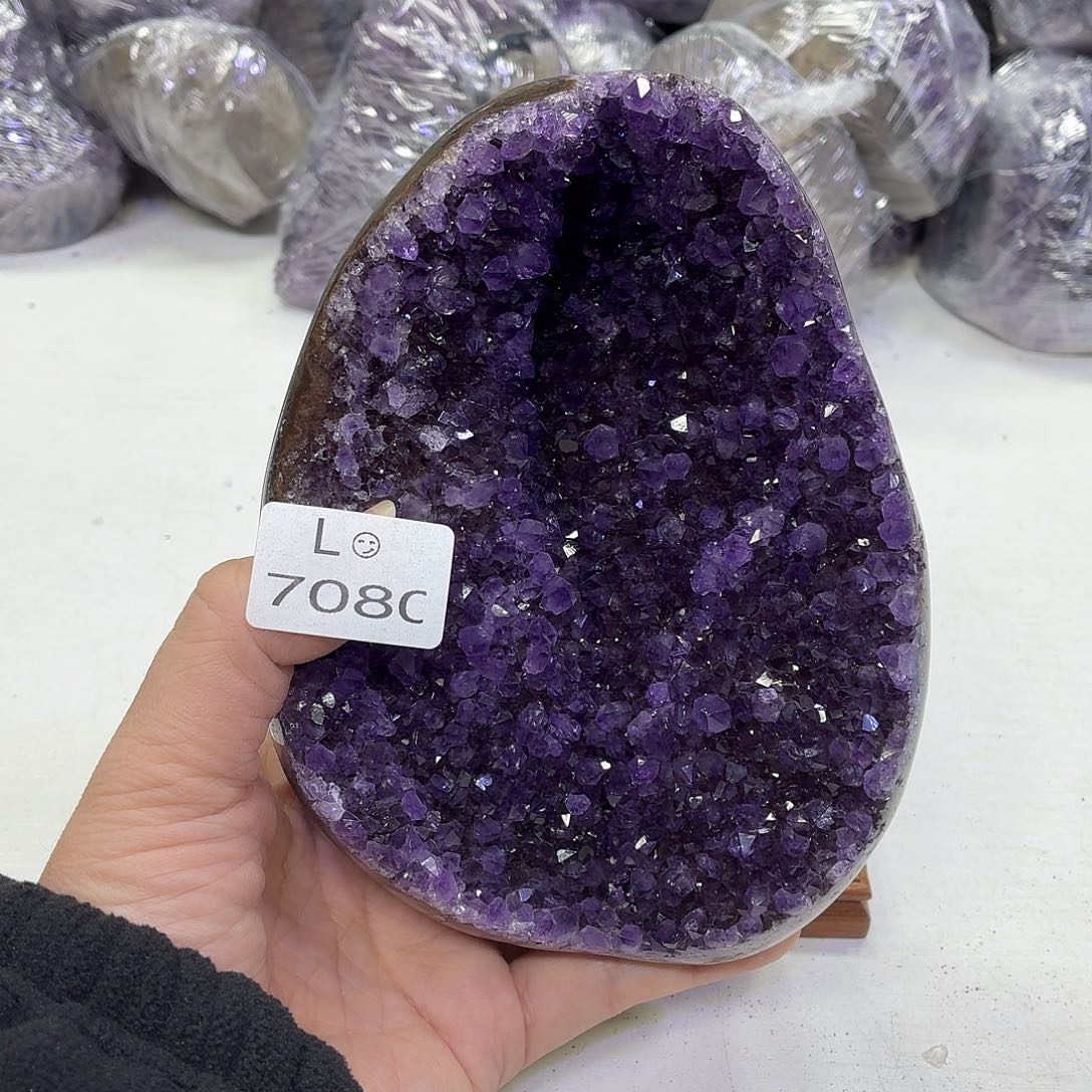 水晶未镶嵌摆件天然紫水晶