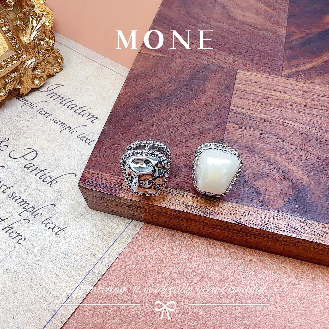 铜合金仿珍珠耳饰 【6072】时尚气质百搭高级设计款耳饰