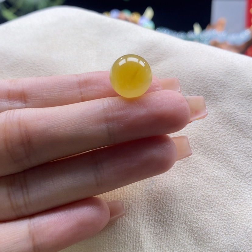 【闪购商品】翡翠颈饰未镶嵌冰胶黄翡珠卡13.2