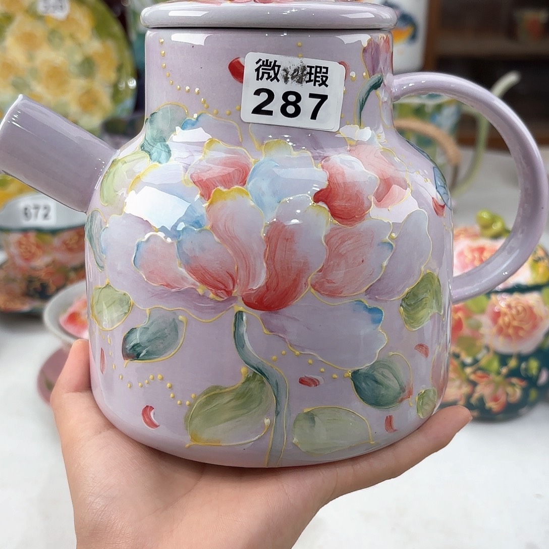 景德镇手绘高温釉下彩陶瓷茶具