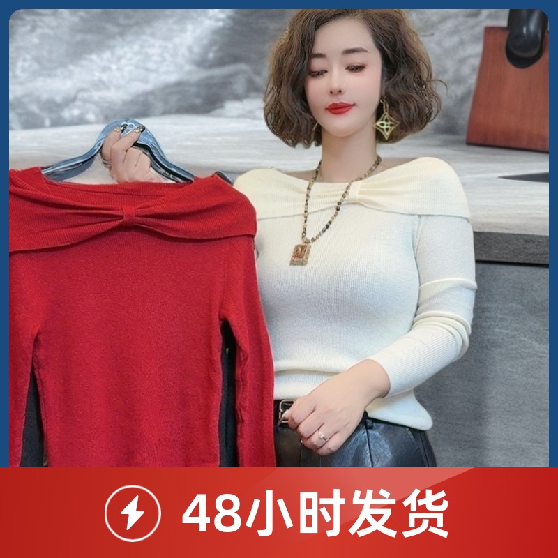 套头款毛针织衫百搭纯色休闲网红长袖女士冬季穿搭针织D25 102702