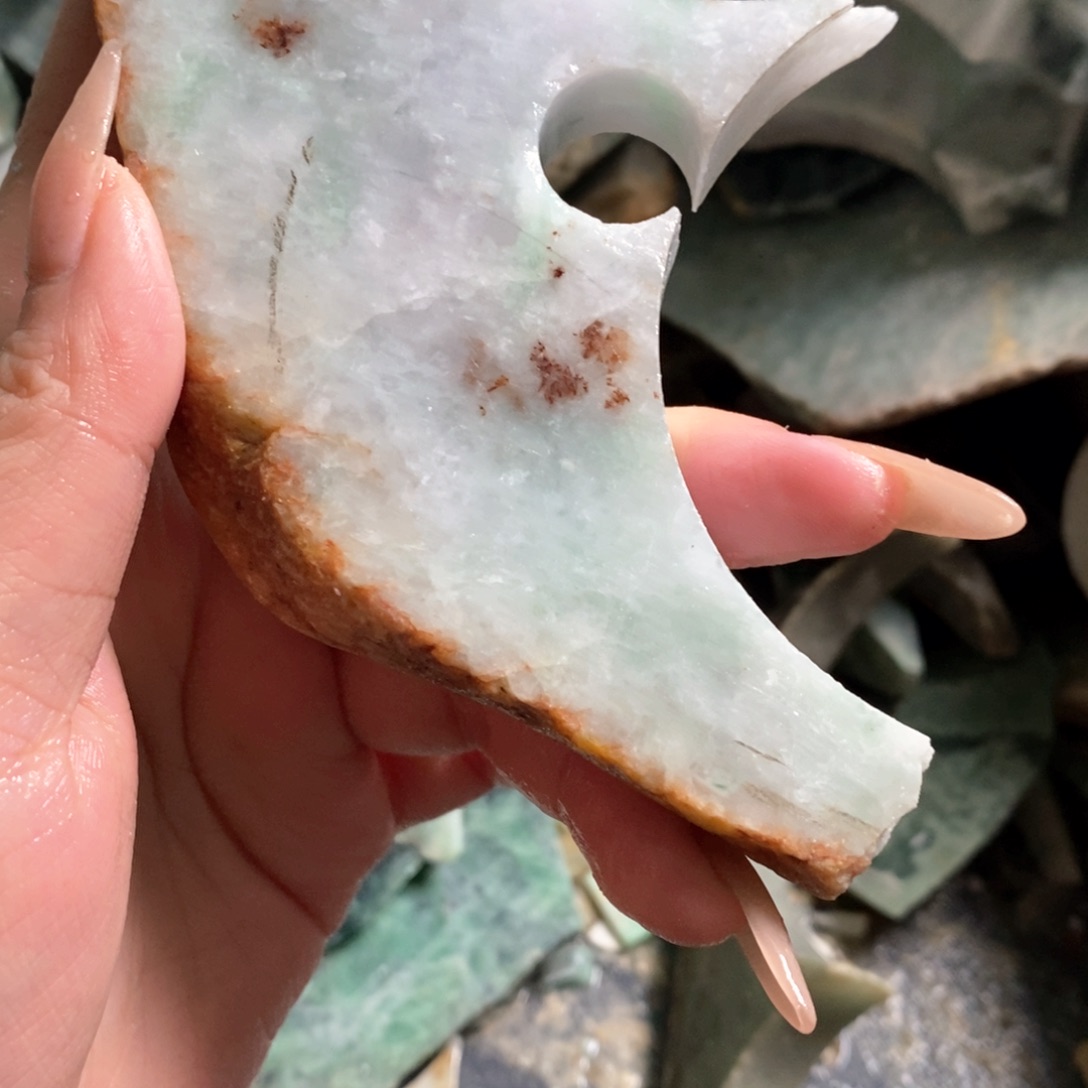 颈饰未镶嵌翡翠天然翡翠