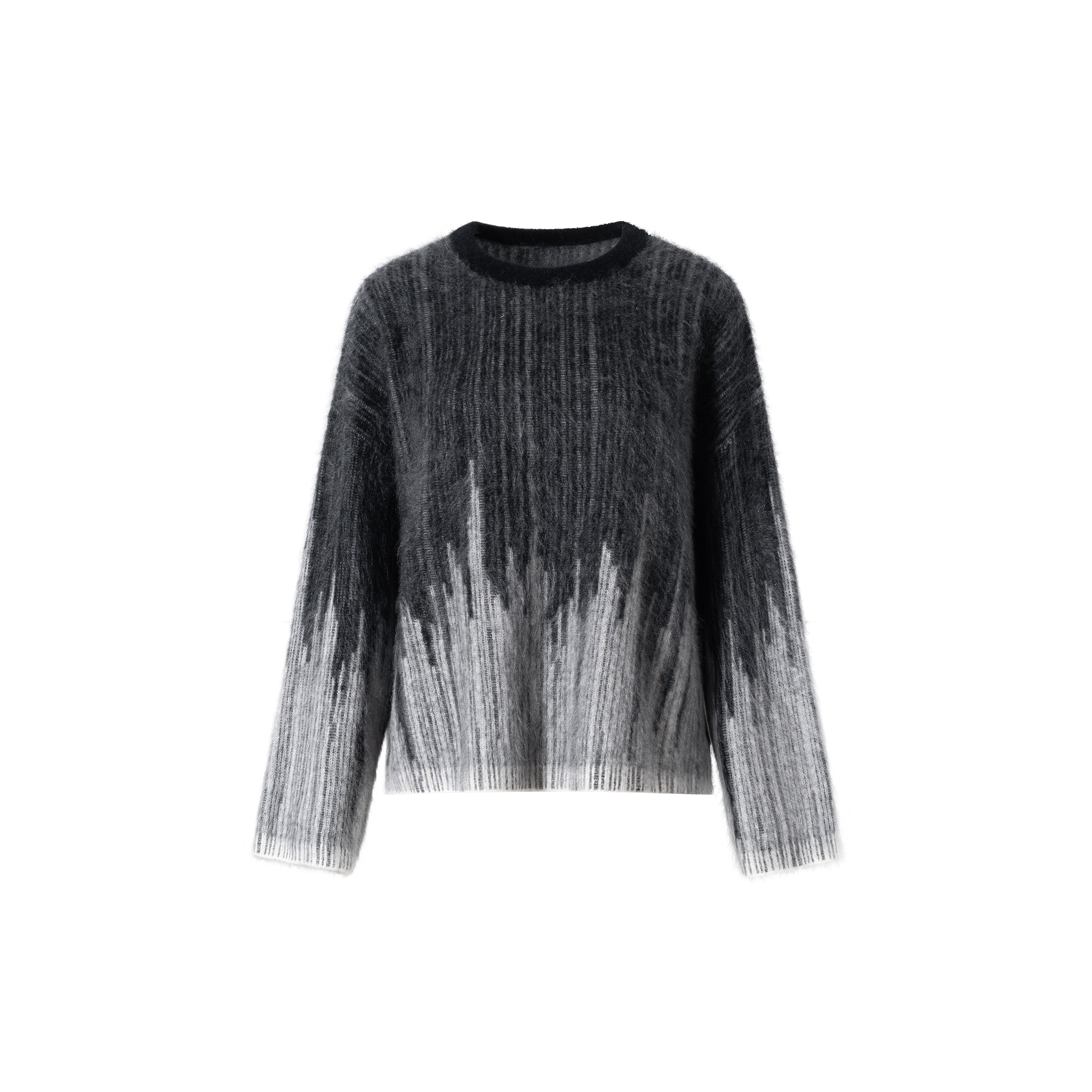 女士秋冬邓肯A级100%羊绒拉绒毛衣撞色百搭显瘦减龄轻奢高级感