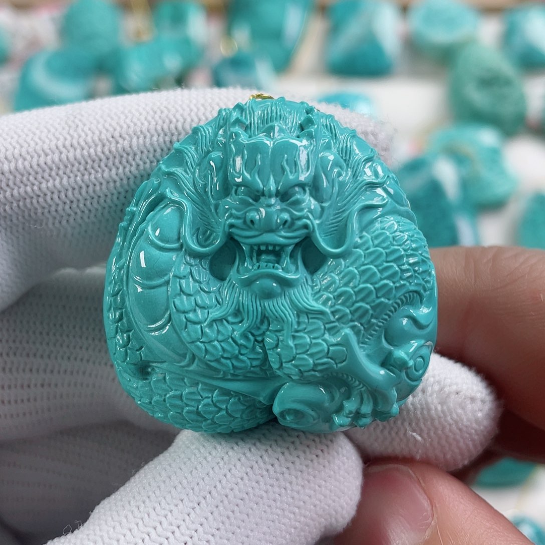 绿松石车挂未镶嵌