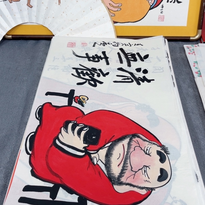 国画手绘禅意画一物一拍