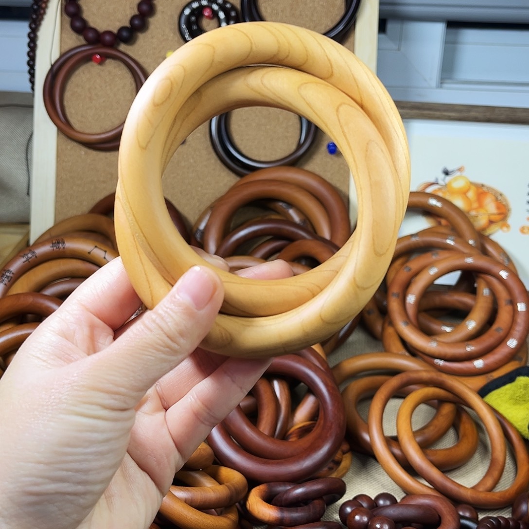 木质非金属桃木75圈口