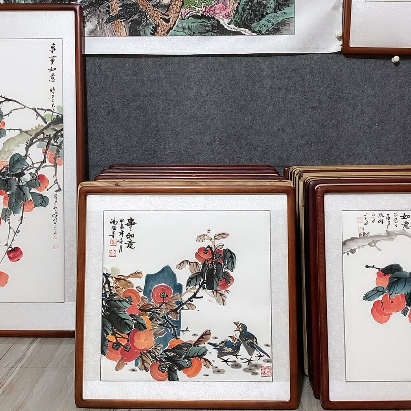 【闪购商品】国画书画作品带框63×63厘米