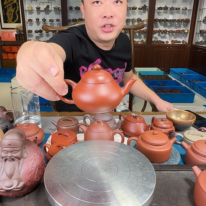 茶壶紫砂梨式朱泥