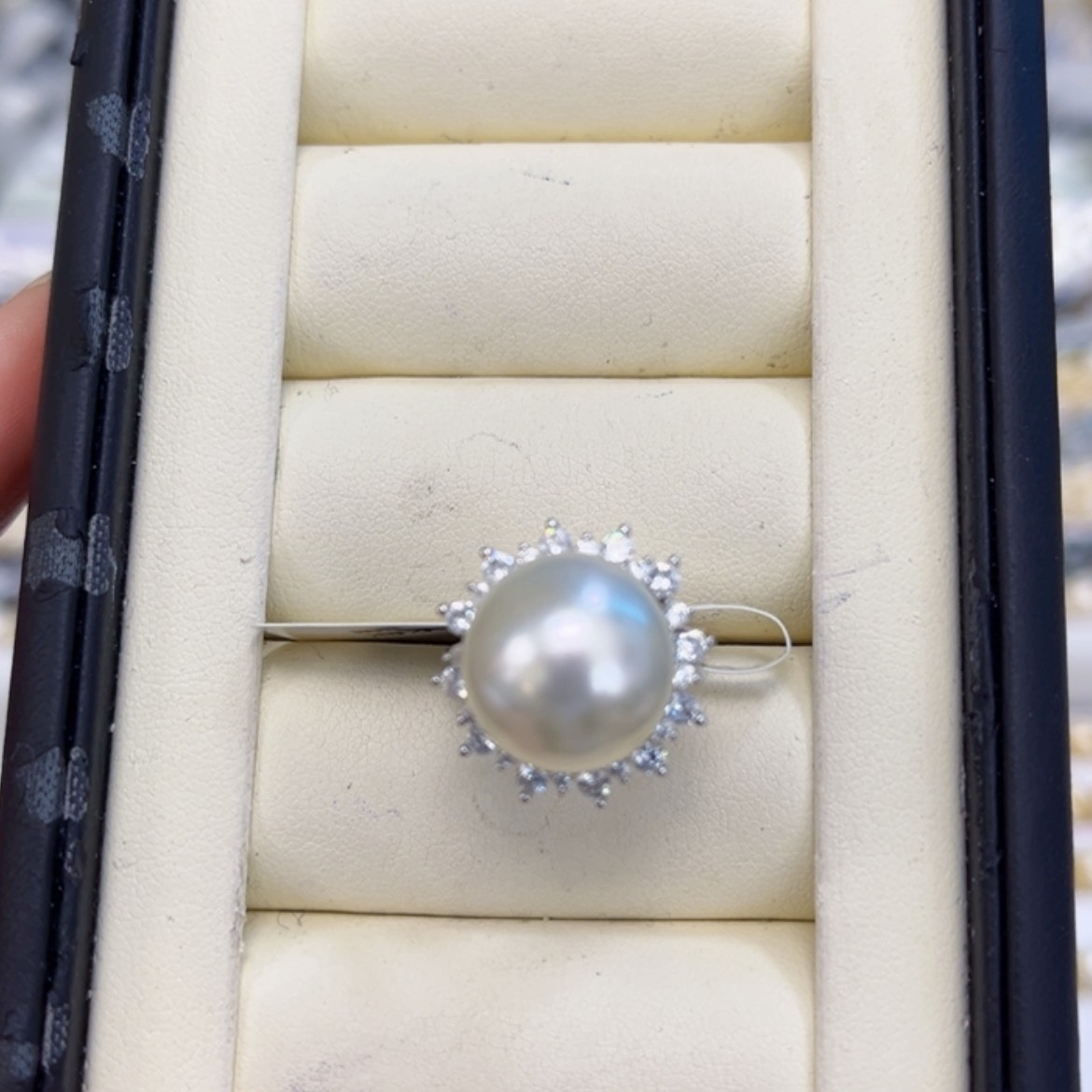 【闪购商品】海水珍珠戒指未镶嵌澳白13-14mm