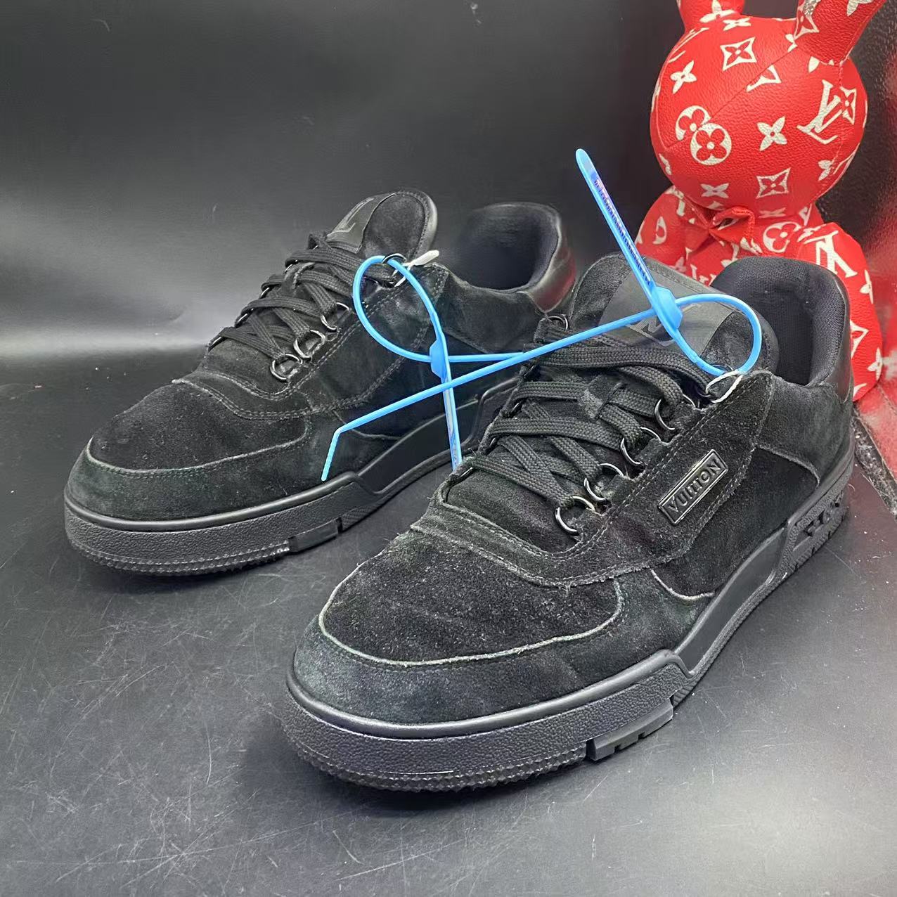 【聚星优选】LouisVuitton/路易威登二手男鞋黑色板鞋42.5码ddm1734
