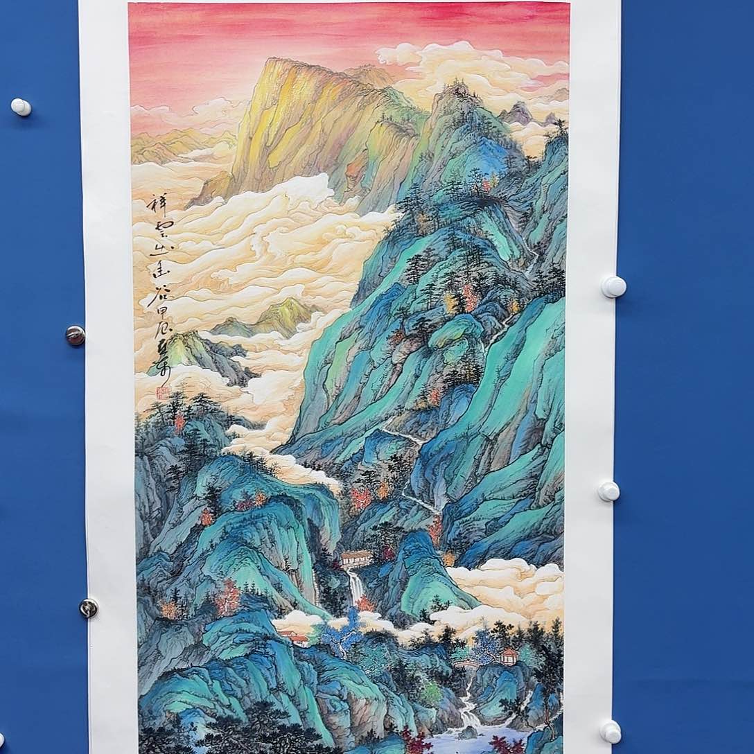 国画多次参加国内外书画