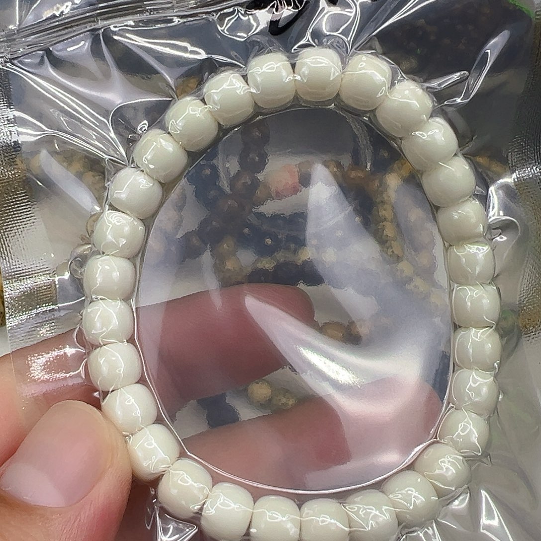 星月菩提手串32白菩提单圈8×7