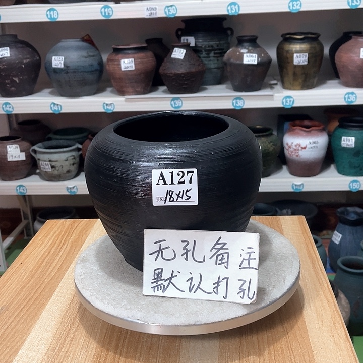 红陶手工制作工艺花盆