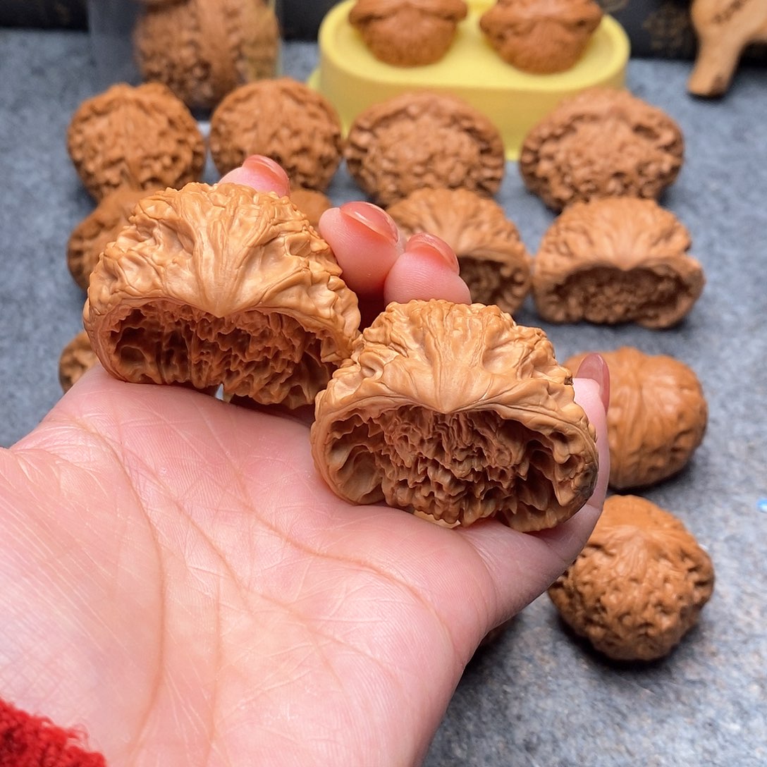 文玩核桃把件代*生精品聚宝盆46+全品