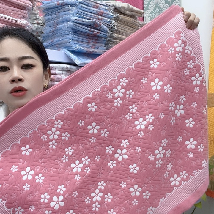 棉粉色雪花纯棉面料