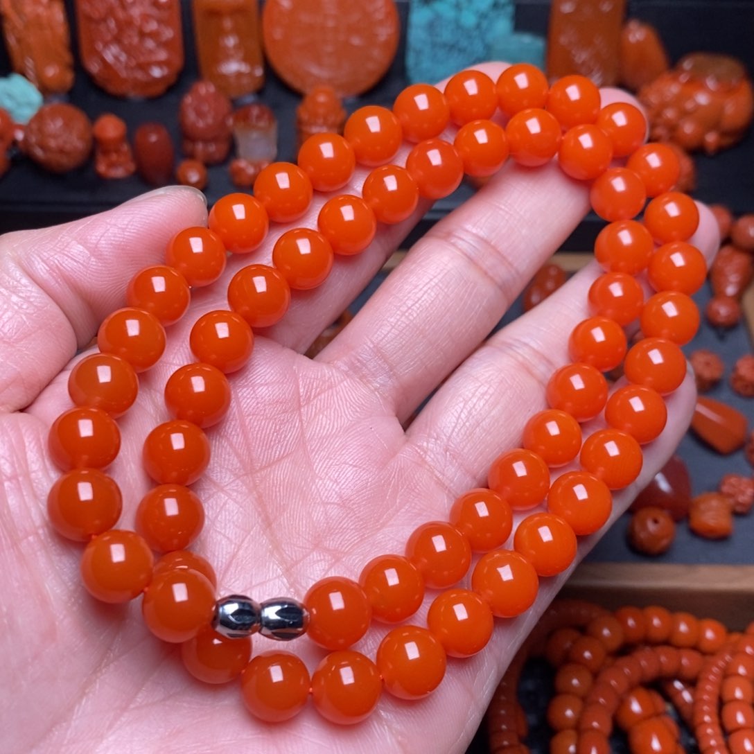 南红玛瑙纯色项链未镶嵌