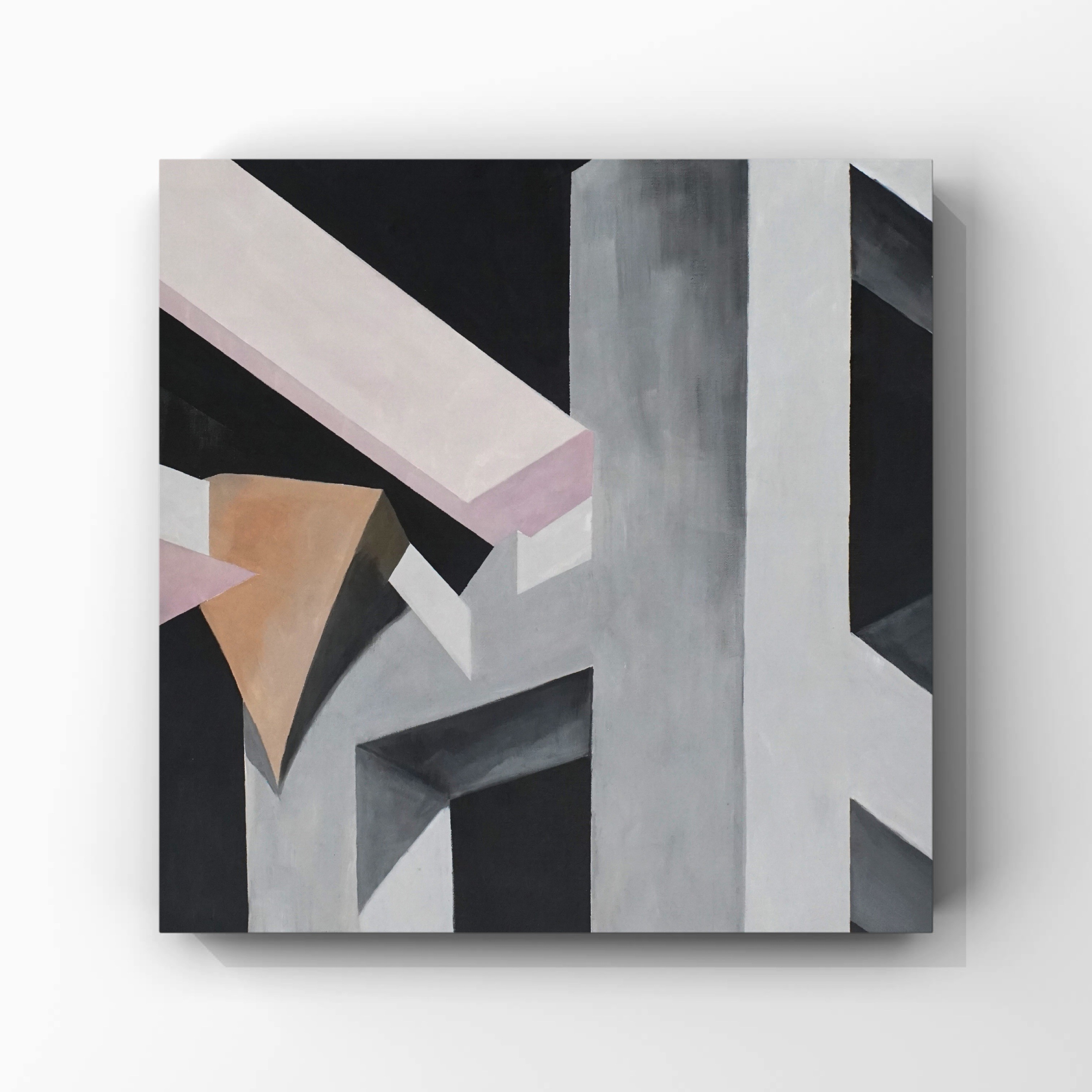 【几何建筑】手绘挂画“70*120” No.598玄关客厅纯手绘装饰画