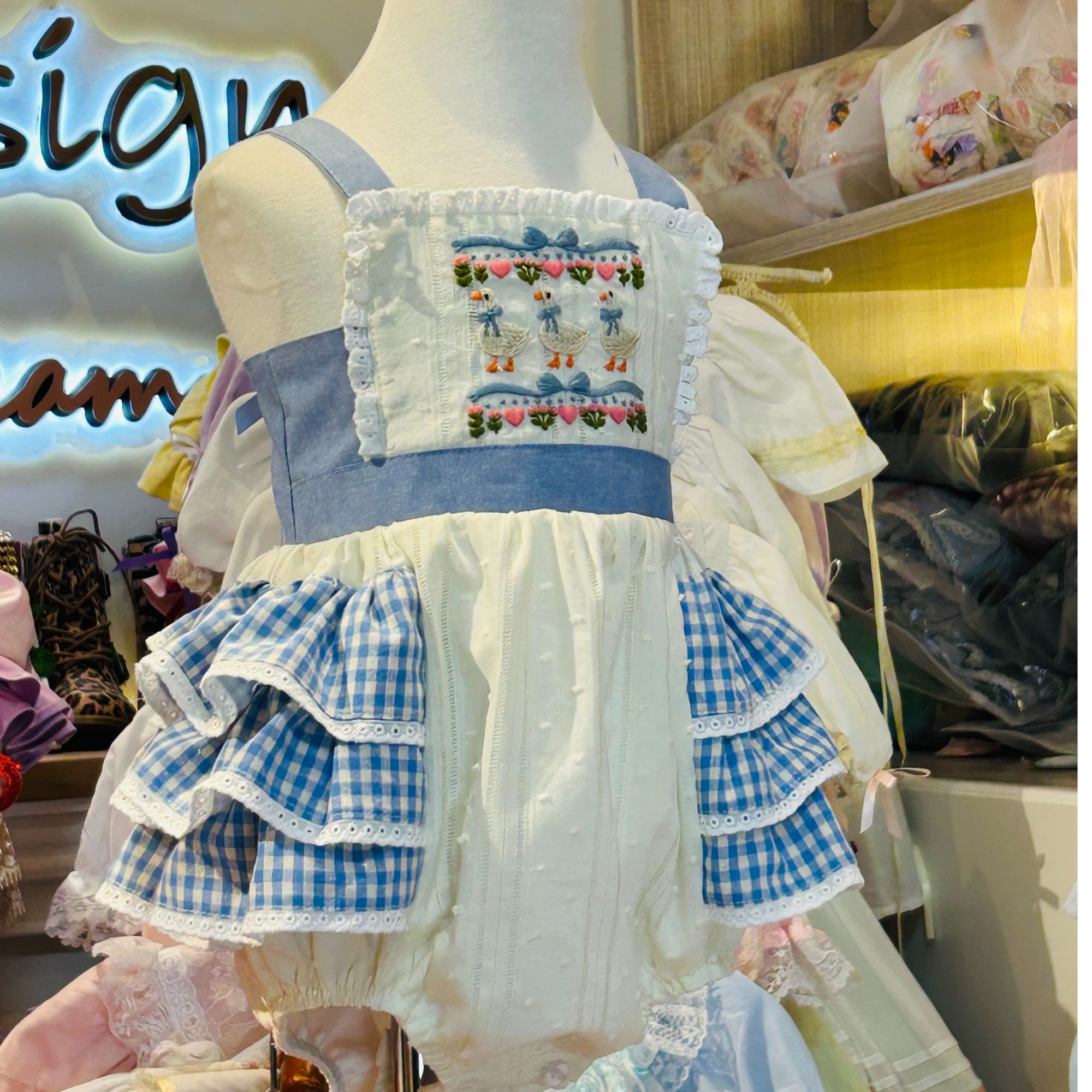 jannybb25新品小天鹅套装女童连衣裙