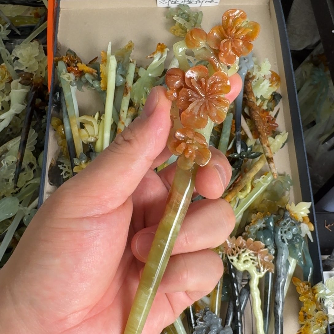 岫玉发饰未镶嵌明君玉簪贼拉好看