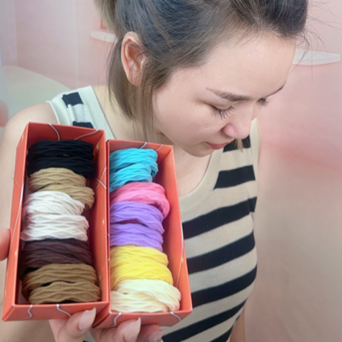 超柔软高弹力巨耐用高马尾盒装精品发绳皮筋扎发头绳2025新款