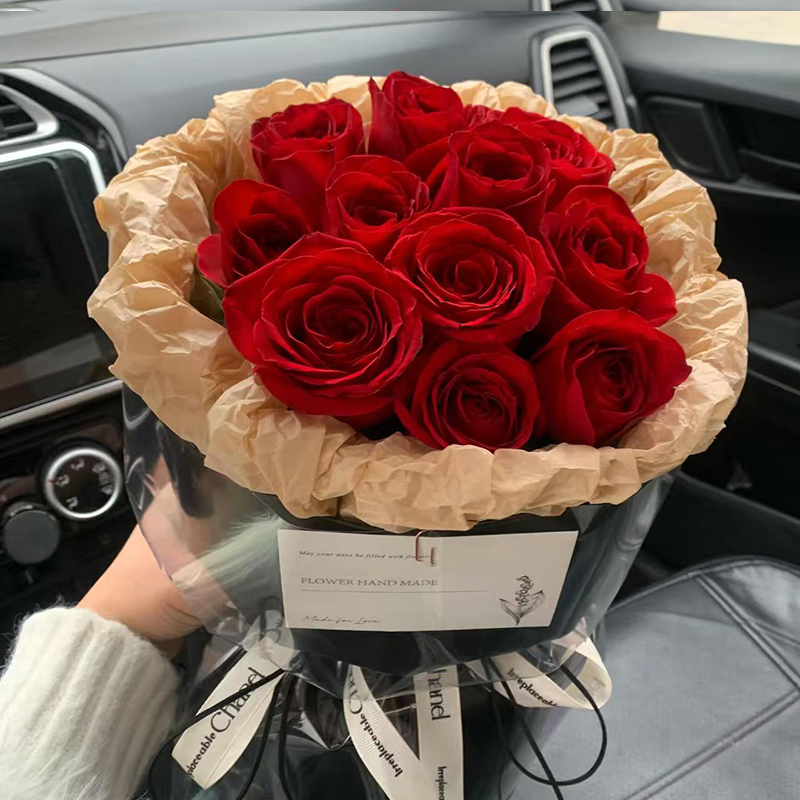 【独家记忆】11枝红玫瑰小香风鲜花花束生日礼物送朋友送女友送爱人花店送花上门