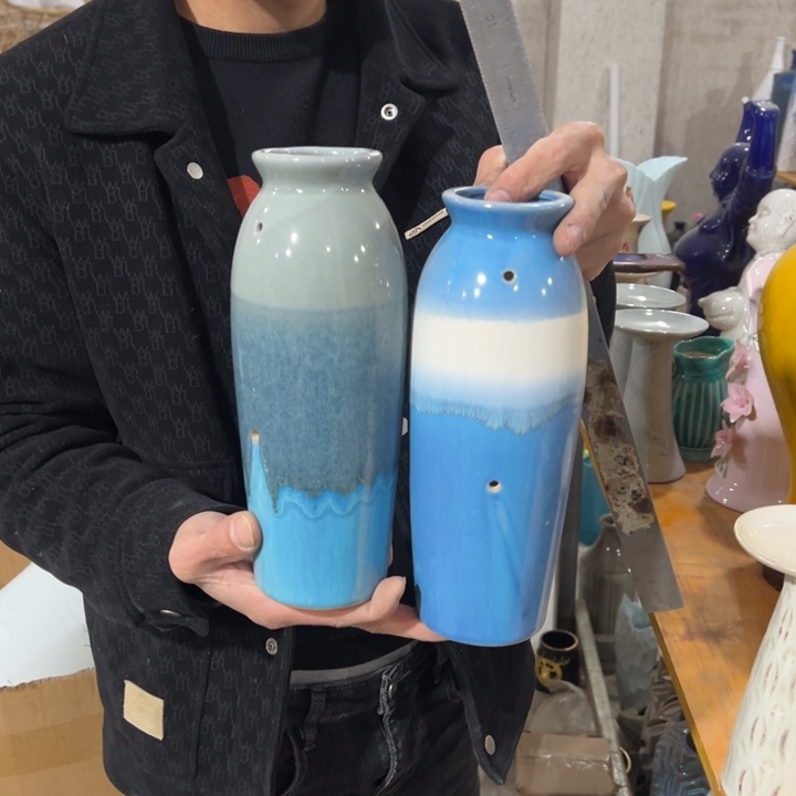 摆件高度25厘米口径3厘米微瑕捡漏侧孔