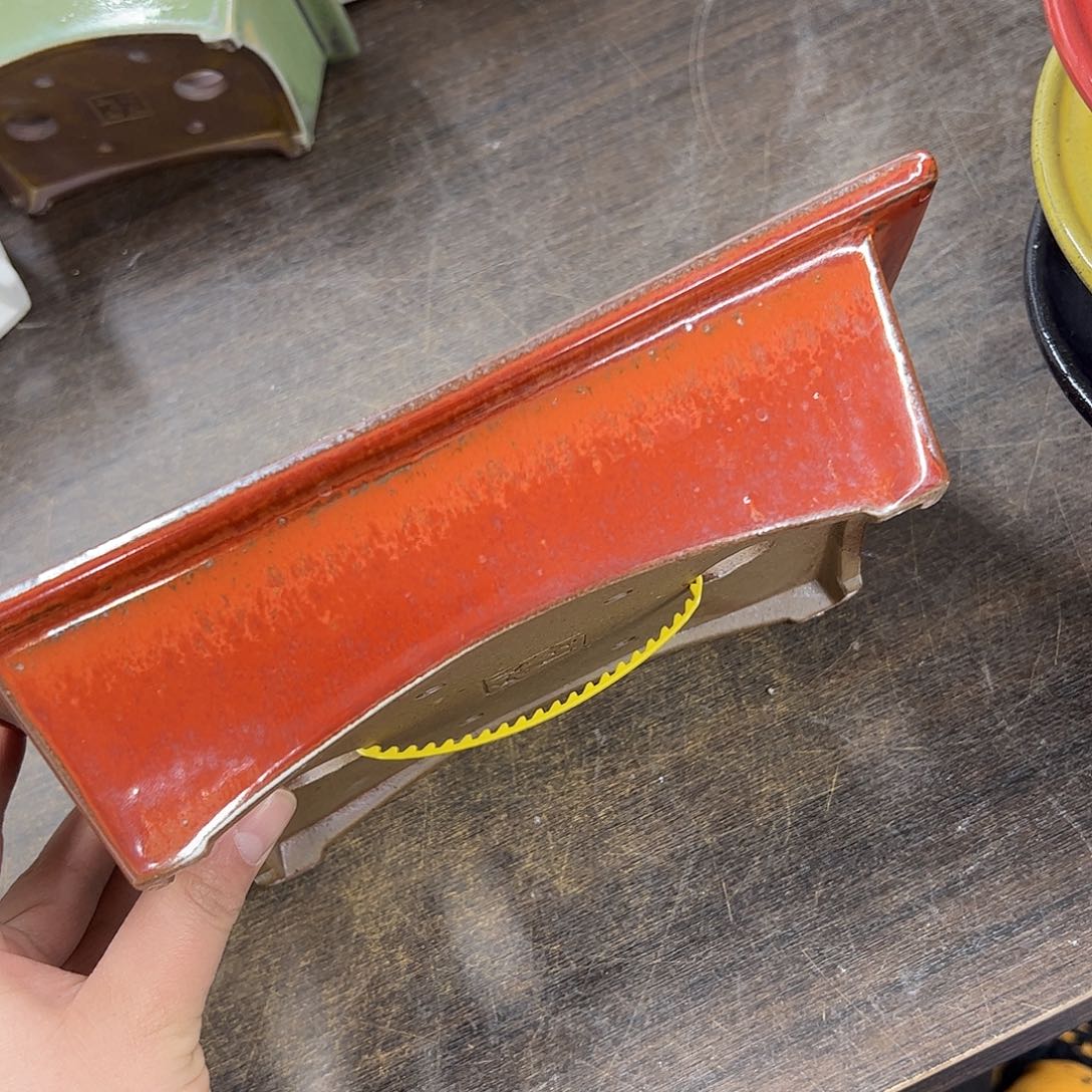 紫砂花盆Q095号22/16/6cm铁锈花釉