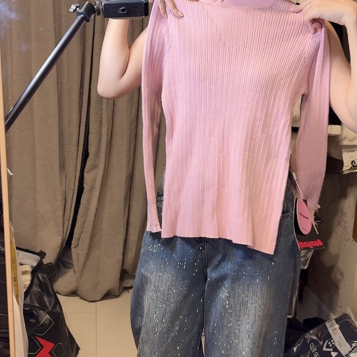 全新无暇粉色均码打底衫