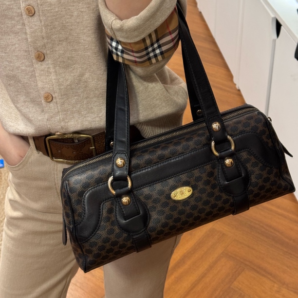 95新 Celine/思琳 老花手提包 单肩包 34*14*12/18405