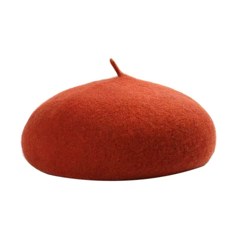 冬季贝雷帽秋冬休闲风包头帽-帽子百搭款