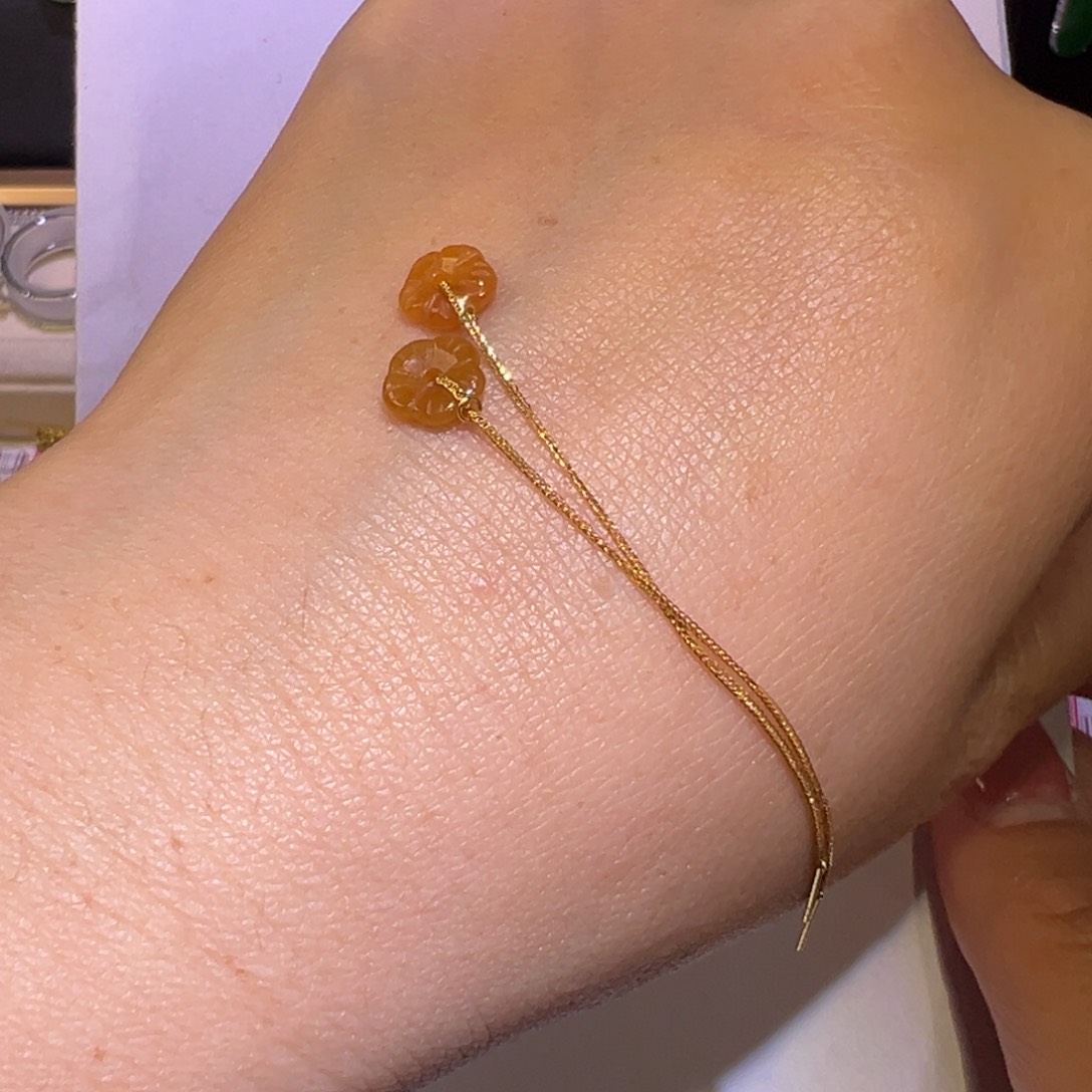 翡翠颈饰18K金镶嵌耳环