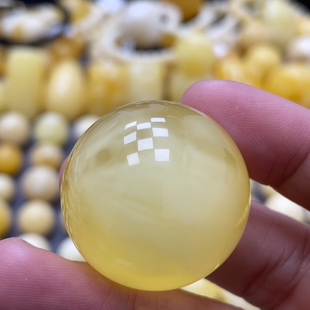 蜜蜡未镶嵌裸石29.5mm福利款