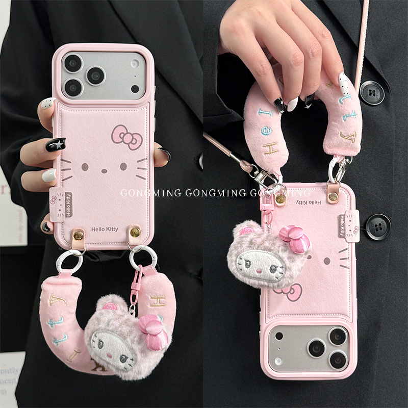 KT表情粉TPU贴小羊皮壳适用iPhone苹果17手机壳16promax新款15套