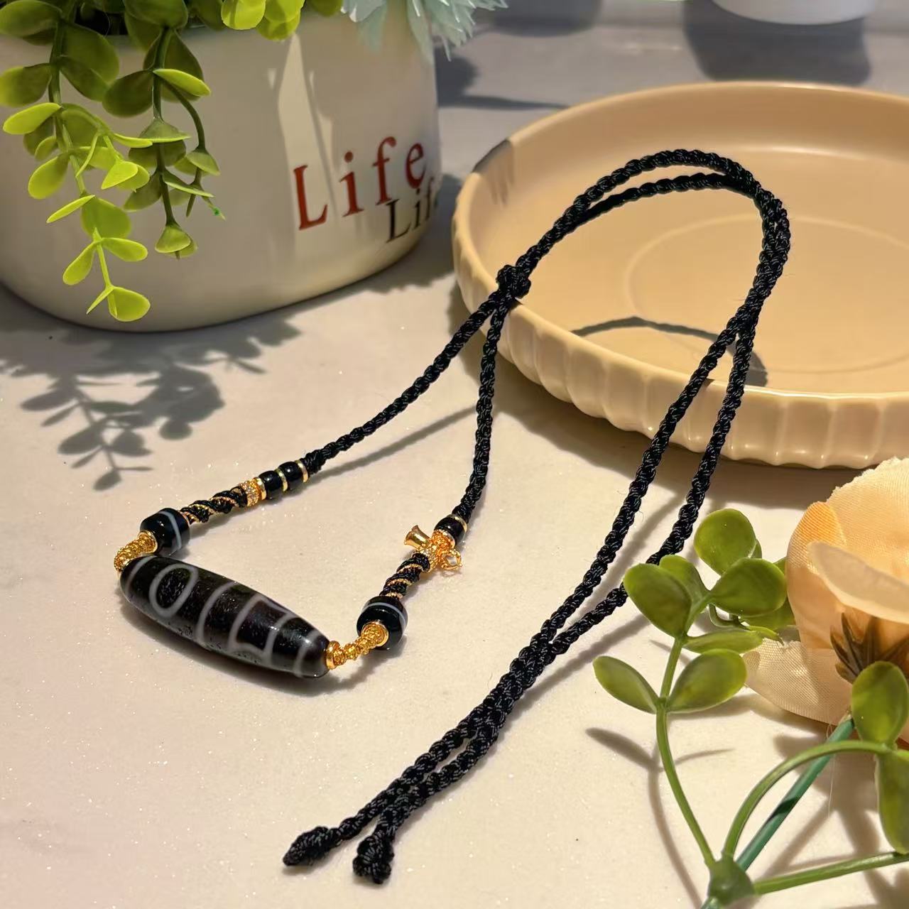 扶摇臻选|双天D一线玛瑙杵杵吊坠0143