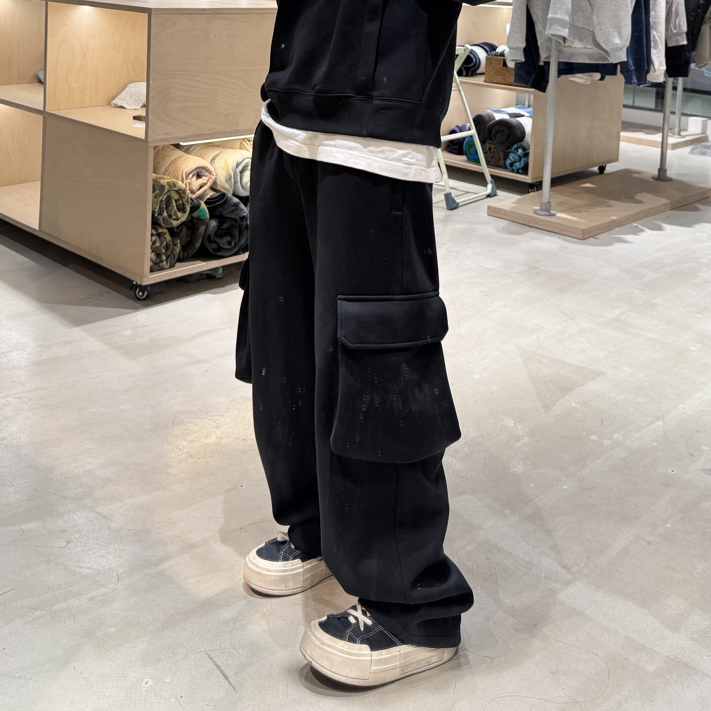 460g超厚工装裤百搭休闲时尚直筒阔腿宽松 LF25340