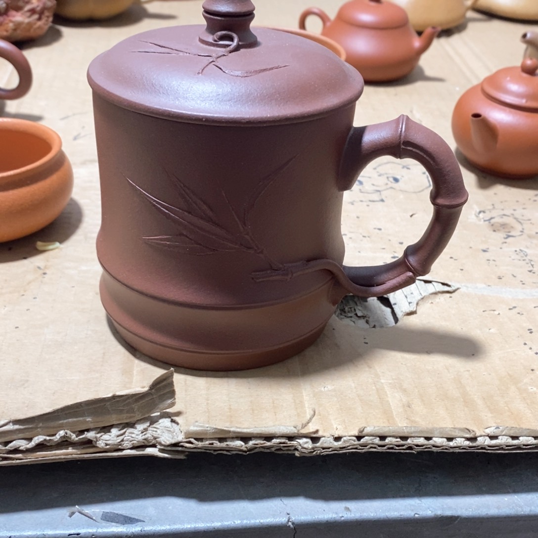 紫砂茶壶底槽清盖杯