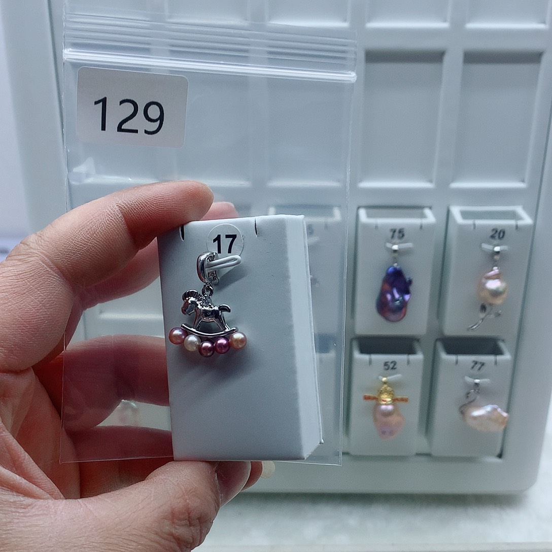 合金吊坠(不含链)淡水珍珠