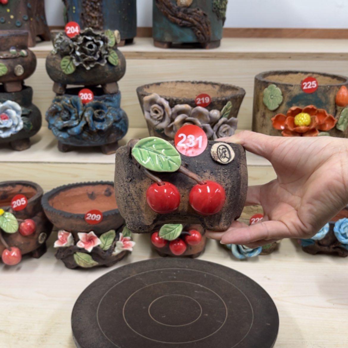 【闪购商品】紫砂花盆231号内口10×7外高7