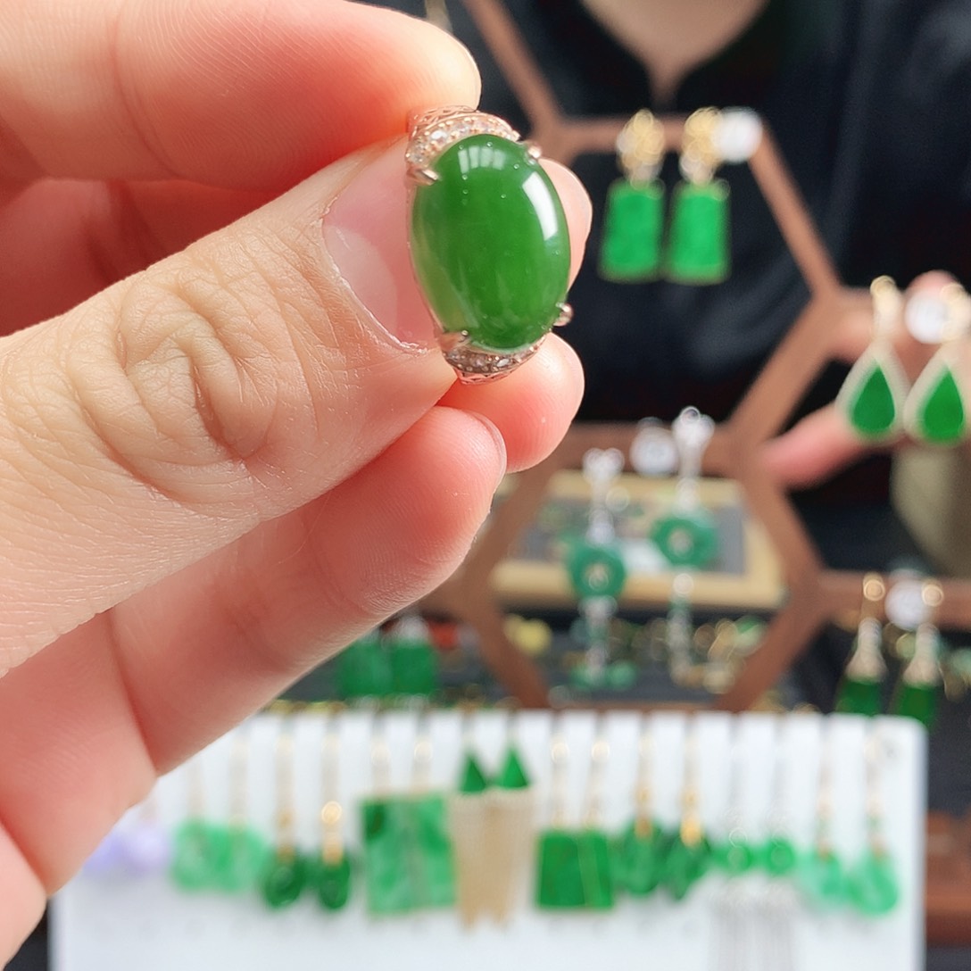 和田玉（糖玉）戒指未镶嵌戒指