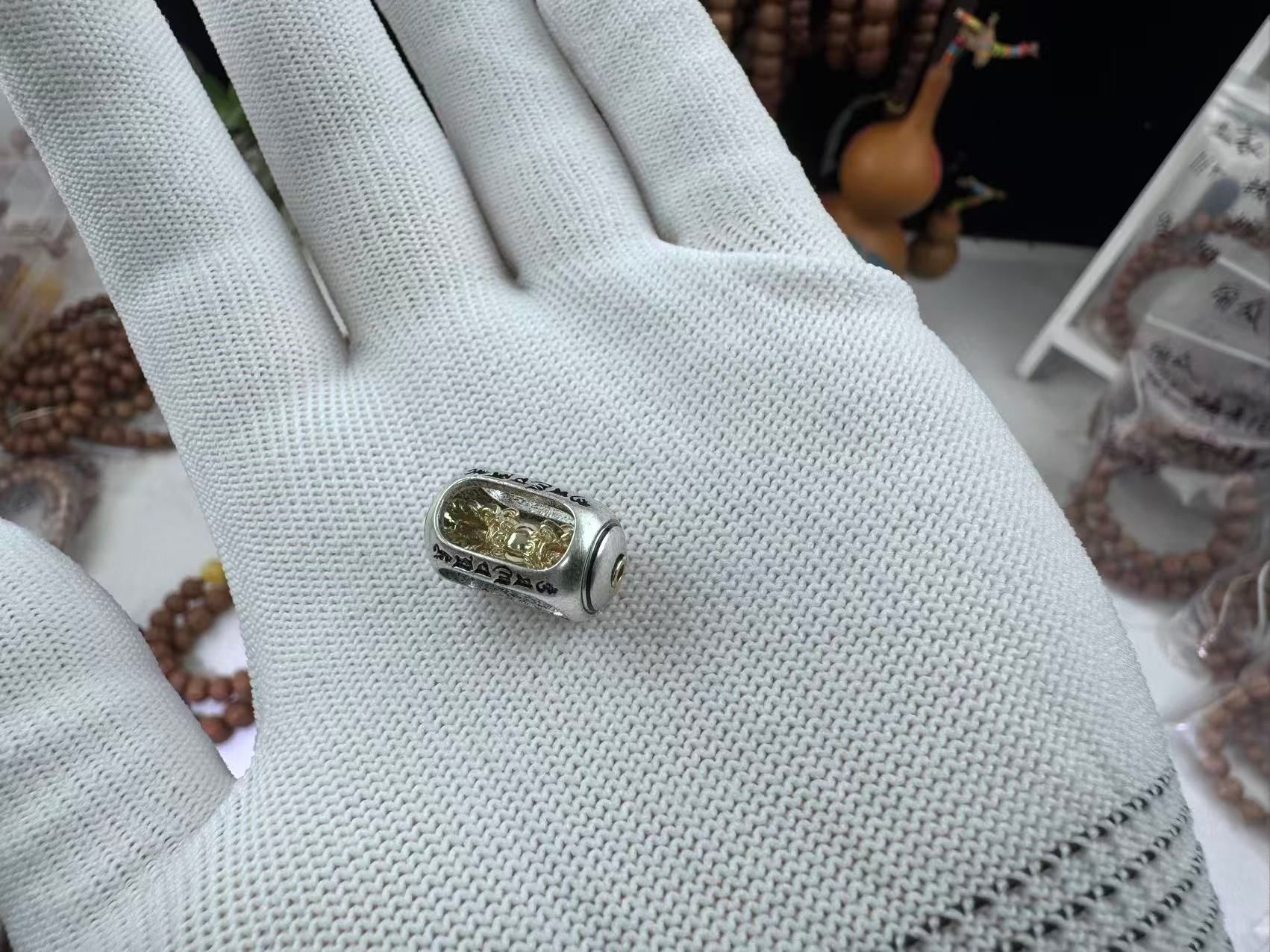 合金吊坠 桶珠文玩diy配饰配件