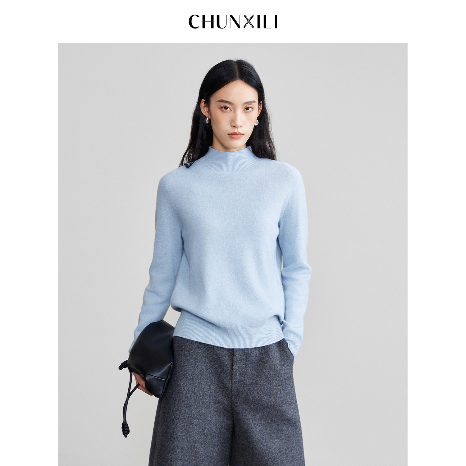 【马卡龙】CHUNXILI/春熙里 多色纯色舒适针织衫D00M54116