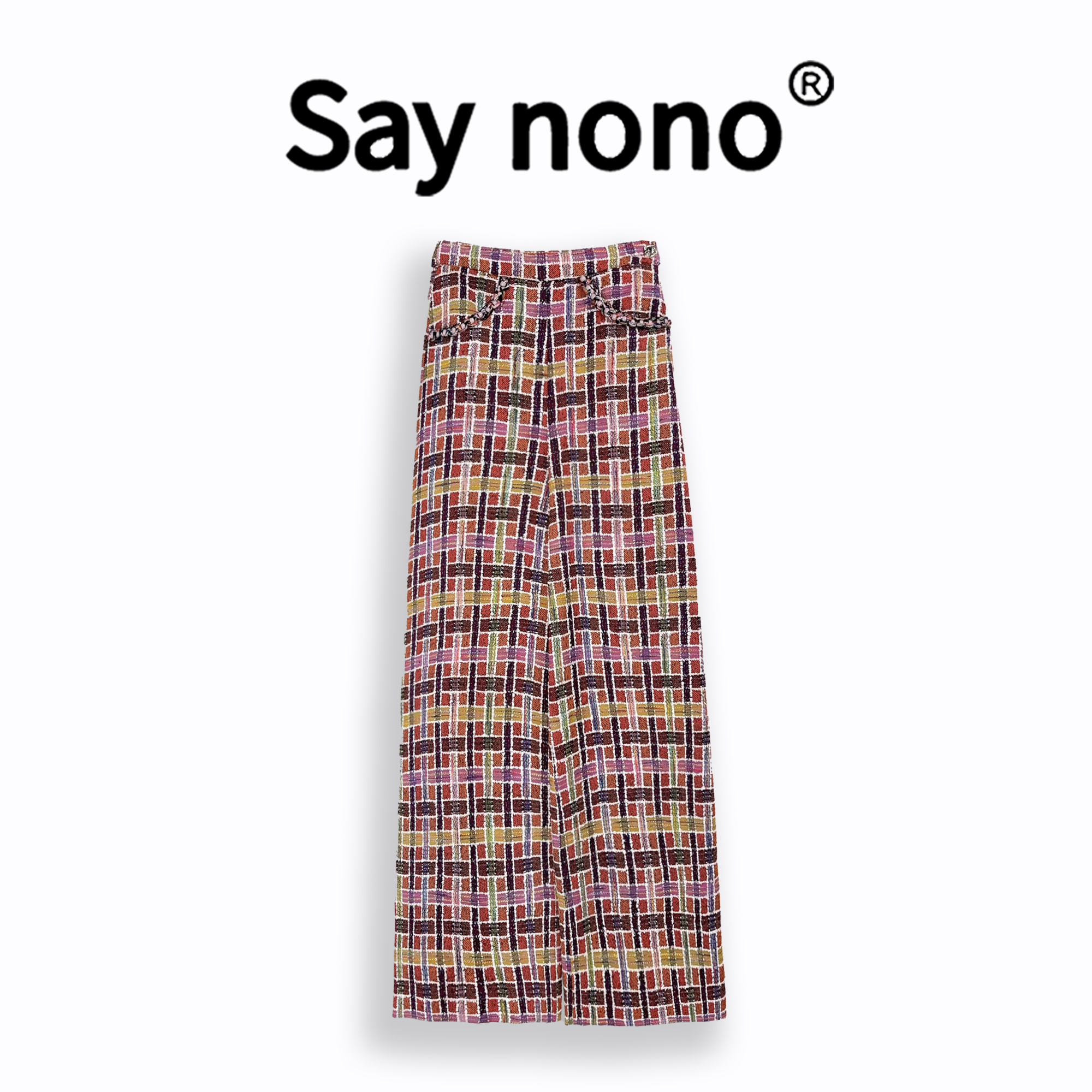 懒猫nono│Saynono时尚气质高腰显瘦小香风休闲阔腿裤/WD83821