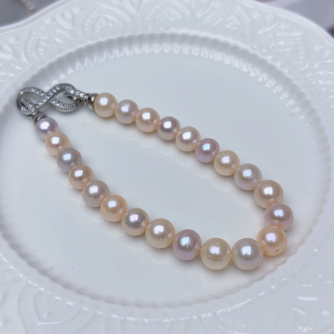 淡水珍珠手绳银S925镶嵌