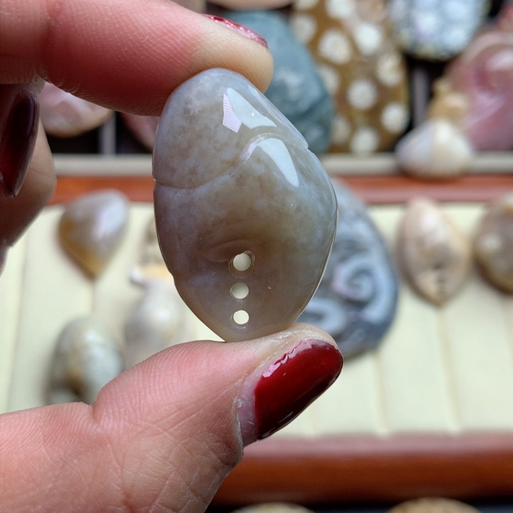 硅化珊瑚（珊瑚玉）颈饰未镶嵌