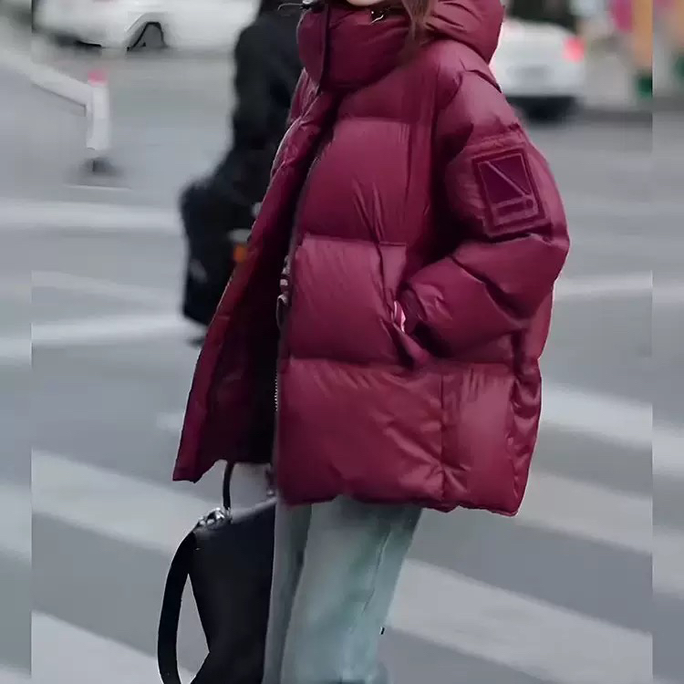 安哥拉红外套宽松面包服