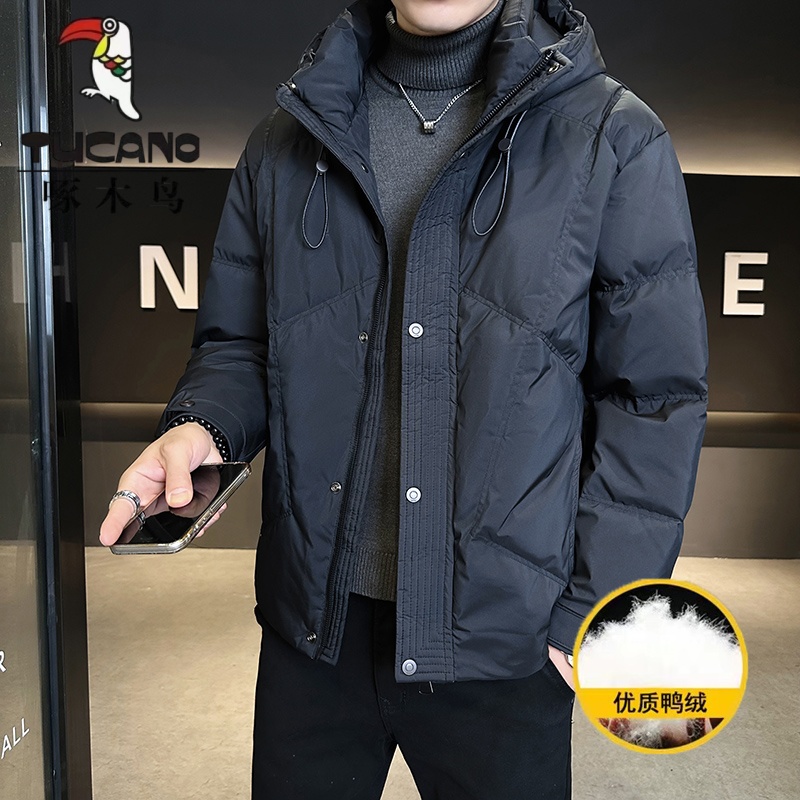 TUCANO/啄木鳥冬季新款男士羽绒服时尚连帽鸭绒保暖外套好看帅气