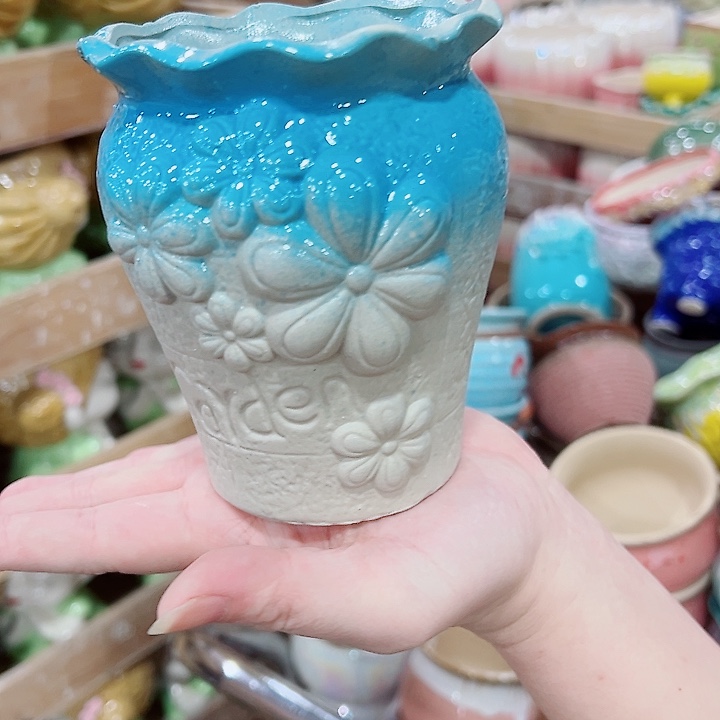 有孔，凑单福利满10元发货陶瓷多肉花盆！