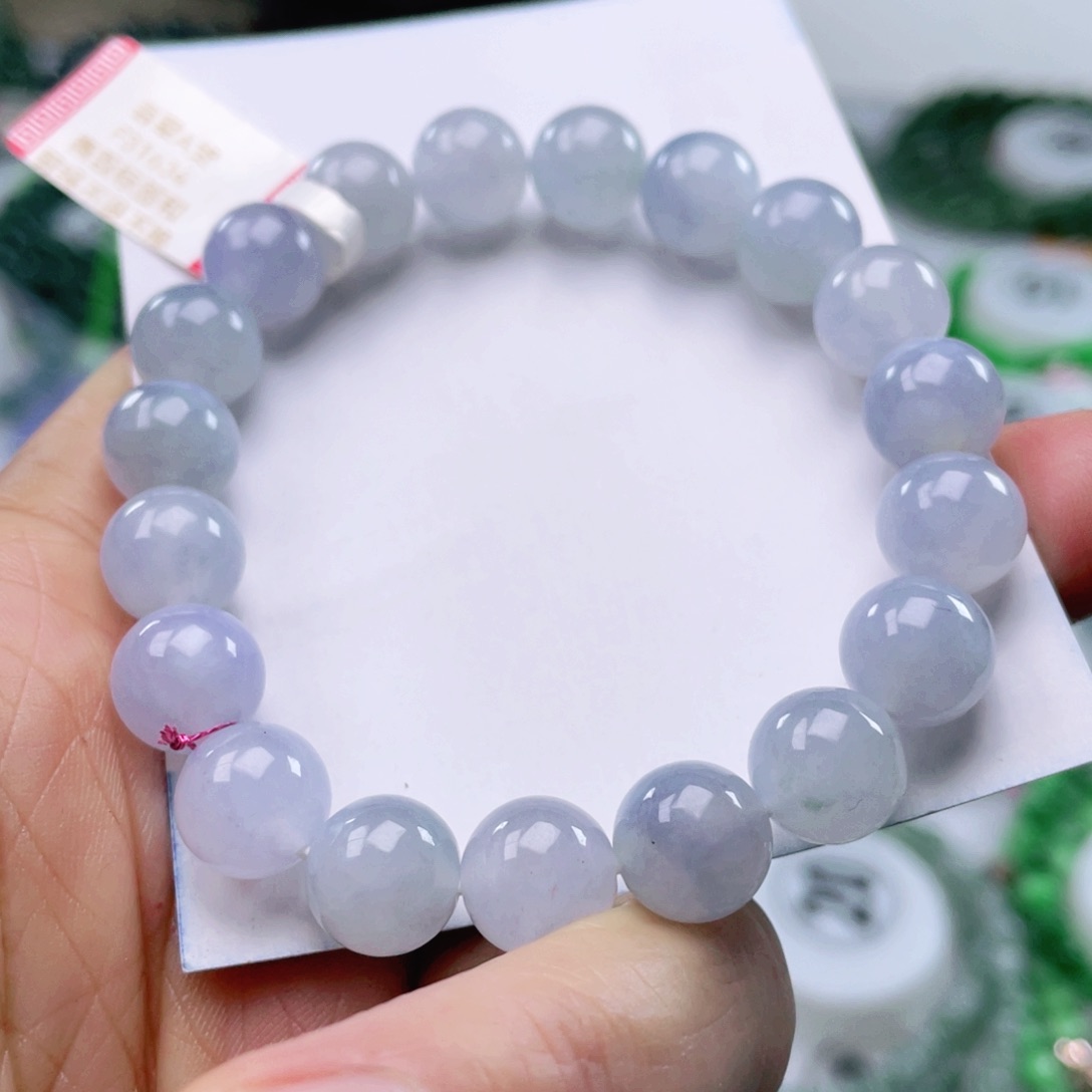 翡翠手链未镶嵌天然翡翠手串10mm