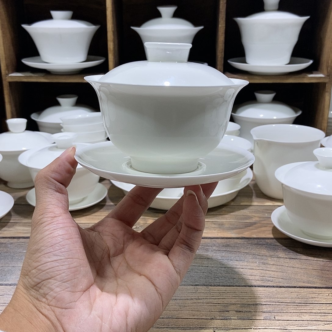 骨瓷大元宝盖碗盖下约200ml直播间福利价